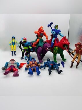 Masters of the Universe Lot Vintage & Modern Battle Cats MOTU He-Man Skeletor